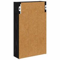 Produktbild för Badrumsväggskåp Svart Ek 30 x 10 x 50 cm Konstruerat trä