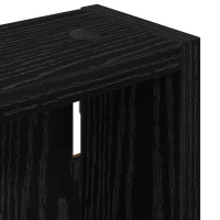 Produktbild för Badrumsväggskåp Svart Ek 30 x 10 x 50 cm Konstruerat trä