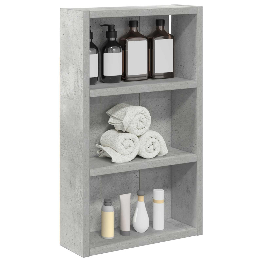 Produktbild för Badrumsväggskåp BetongGrå 30 x 10 x 50 cm Konstruerat trä