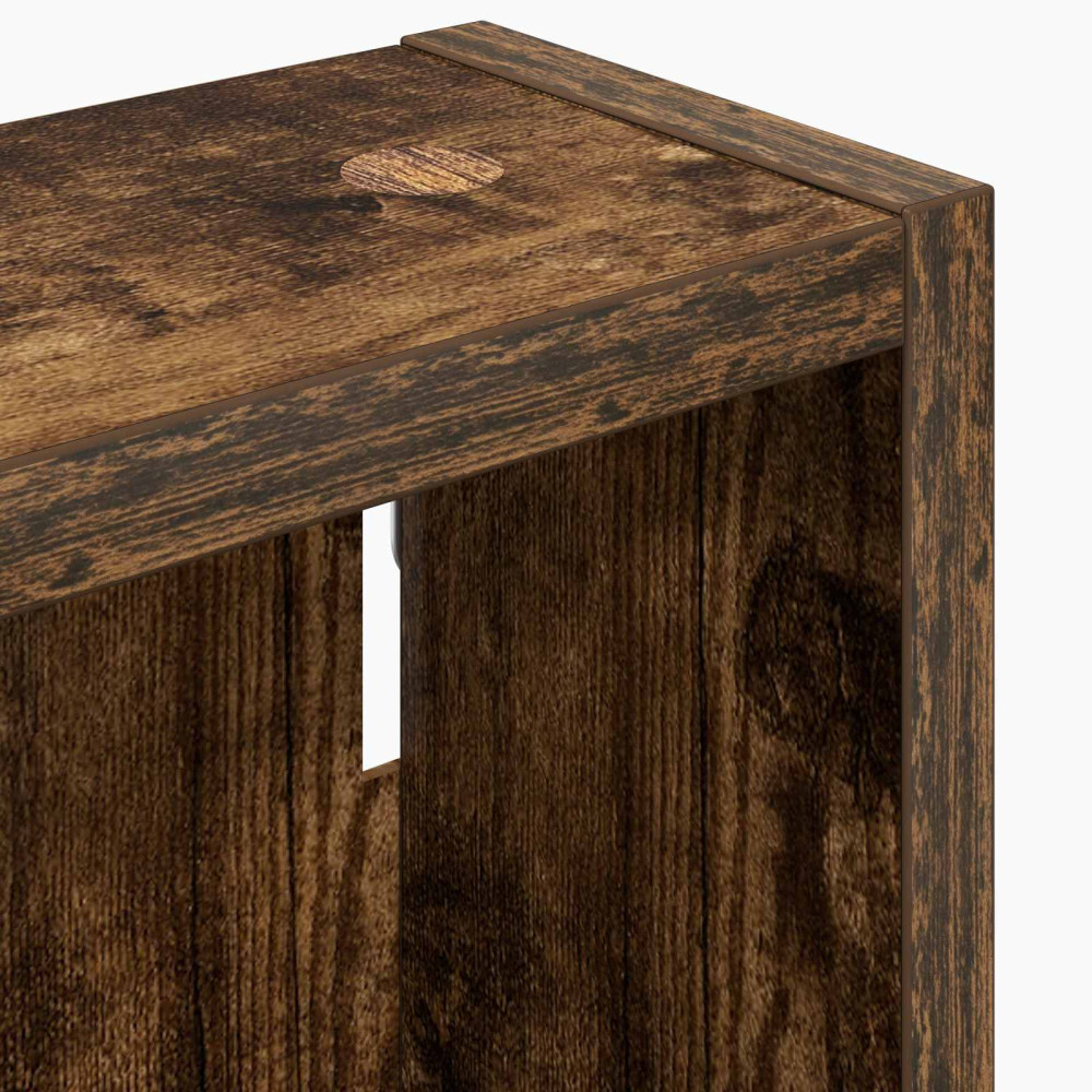 Produktbild för Badrumsväggskåp Rökt Ek 30 x 10 x 50 cm Konstruerat trä