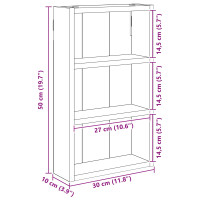 Produktbild för Badrumsväggskåp Rökt Ek 30 x 10 x 50 cm Konstruerat trä