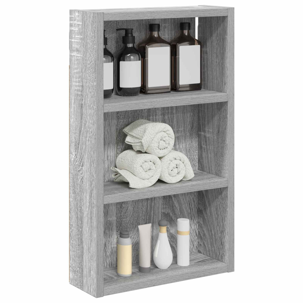 Produktbild för Badrumsväggskåp Grå Sonoma 30 x 10 x 50 cm Konstruerat trä