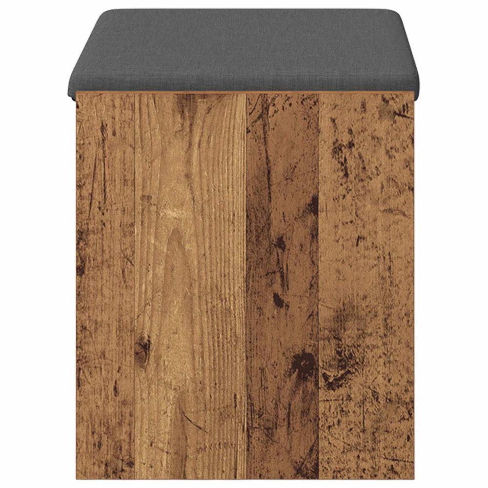 Produktbild för Hallbänk Gammalt trä 63 x 38 x 45 cm Konstruerat Trä och Tyg