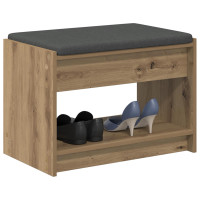 Produktbild för Hallbänk Artisan Ek 63 x 38 x 45 cm Konstruerat Trä och Tyg