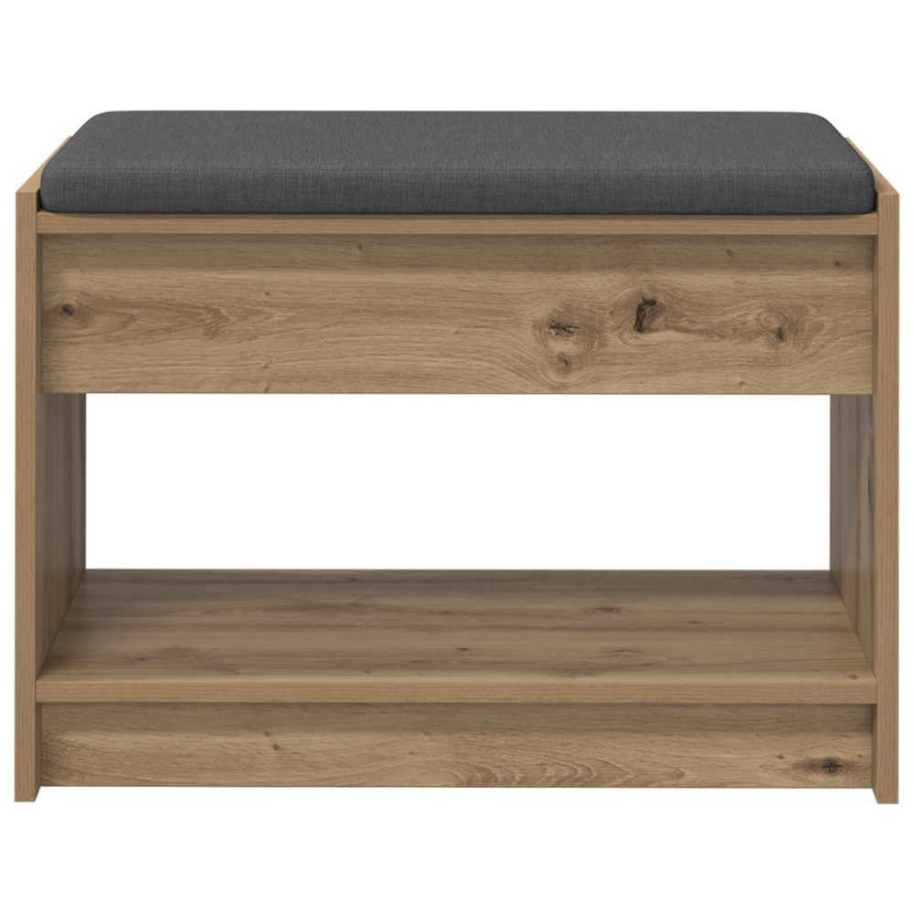 Produktbild för Hallbänk Artisan Ek 63 x 38 x 45 cm Konstruerat Trä och Tyg