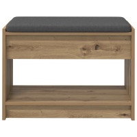 Produktbild för Hallbänk Artisan Ek 63 x 38 x 45 cm Konstruerat Trä och Tyg