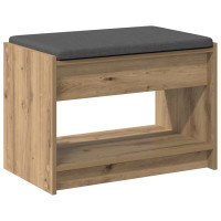 Produktbild för Hallbänk Artisan Ek 63 x 38 x 45 cm Konstruerat Trä och Tyg