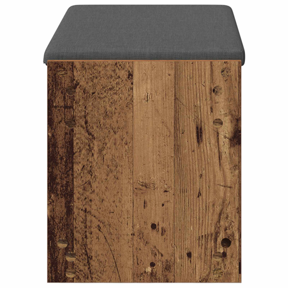 Produktbild för Hallbänk Gammalt trä 83 x 38 x 45 cm Konstruerat Trä och Tyg