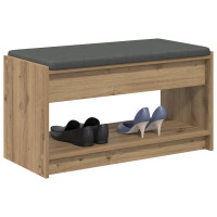 Produktbild för Hallbänk Artisan Ek 83 x 38 x 45 cm Konstruerat Trä och Tyg
