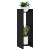 Produktbild för Växtställ Svart Ek 30 x 30 x 100 cm Konstruerat trä