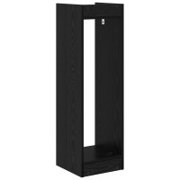 Produktbild för Växtställ Svart Ek 30 x 30 x 100 cm Konstruerat trä