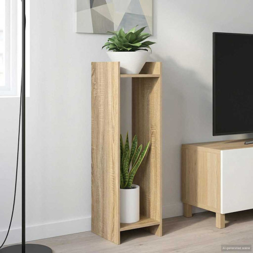 vidaXL Växtställ 2 st Sonoma-ek 30 x 30 x 100 cm Konstruerat trä