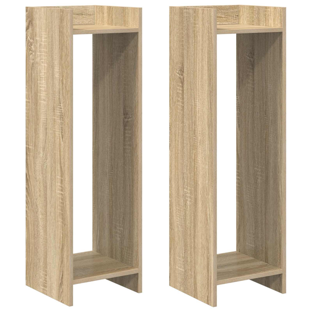 Produktbild för Växtställ 2 st Sonoma-ek 30 x 30 x 100 cm Konstruerat trä