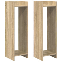 Produktbild för Växtställ 2 st Sonoma-ek 30 x 30 x 100 cm Konstruerat trä