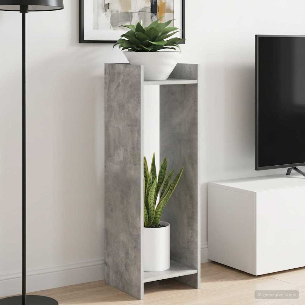 Produktbild för Växtställ BetongGrå 30 x 30 x 100 cm Konstruerat trä