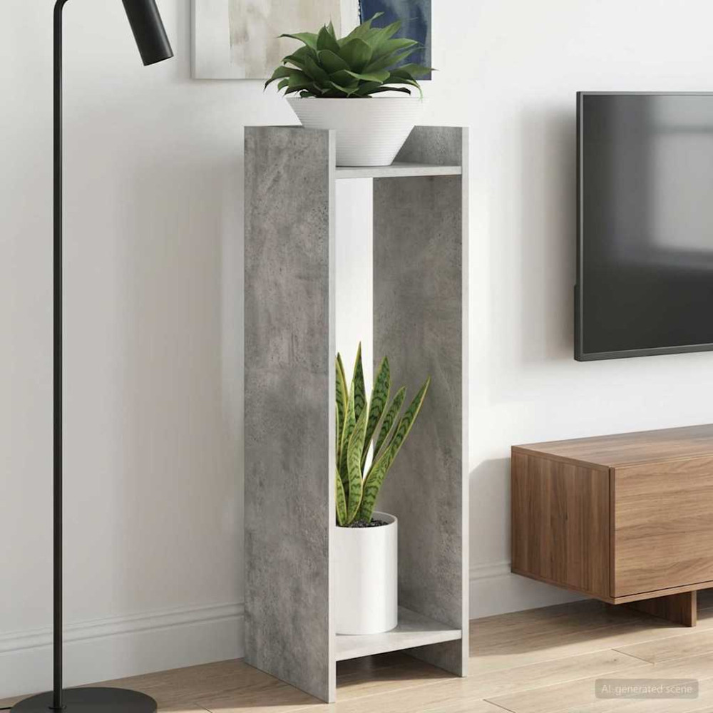 Produktbild för Växtställ 2 st BetongGrå 30 x 30 x 100 cm Konstruerat trä