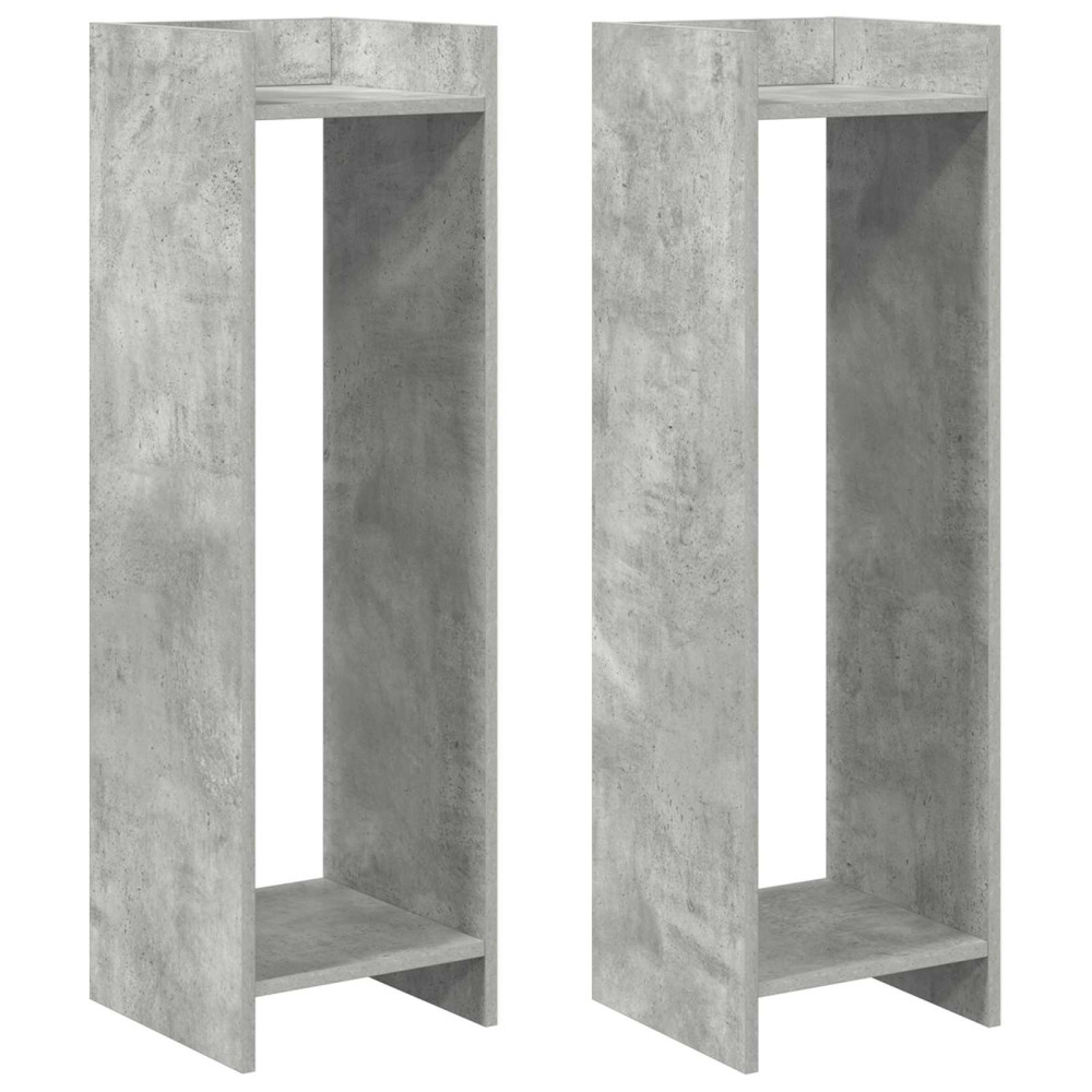 Produktbild för Växtställ 2 st BetongGrå 30 x 30 x 100 cm Konstruerat trä