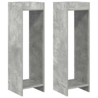 Produktbild för Växtställ 2 st BetongGrå 30 x 30 x 100 cm Konstruerat trä