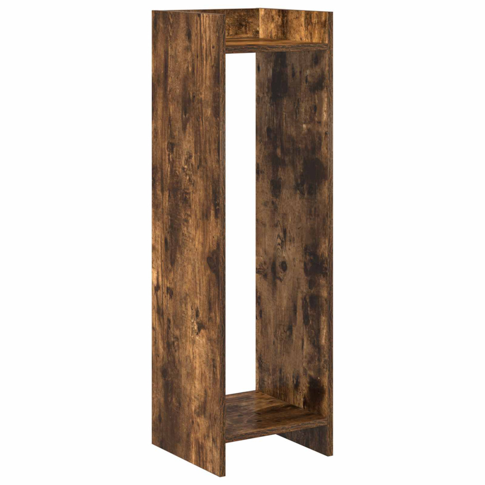 Produktbild för Växtställ Rökt Ek 30 x 30 x 100 cm Konstruerat trä