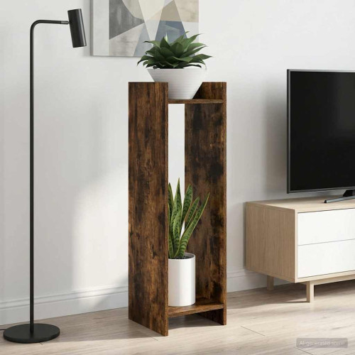 vidaXL Växtställ 2 st Rökt Ek 30 x 30 x 100 cm Konstruerat trä