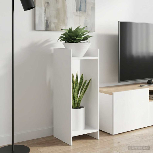 vidaXL Växtställ Vit 30 x 30 x 80 cm Konstruerat trä