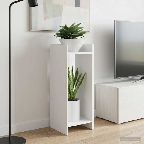 vidaXL Växtställ 2 st Vit 30 x 30 x 80 cm Konstruerat trä
