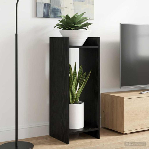 vidaXL Växtställ Svart Ek 30 x 30 x 80 cm Konstruerat trä