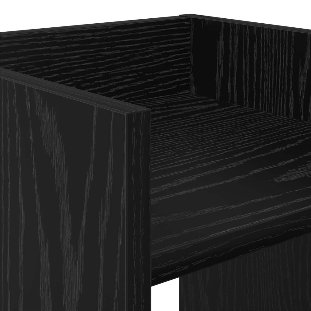 Produktbild för Växtställ Svart Ek 30 x 30 x 80 cm Konstruerat trä