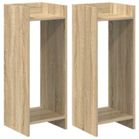 Produktbild för Växtställ 2 st Sonoma-ek 30 x 30 x 80 cm Konstruerat trä