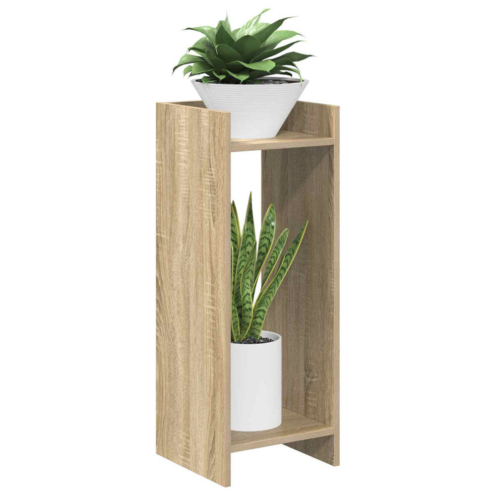 Produktbild för Växtställ 2 st Sonoma-ek 30 x 30 x 80 cm Konstruerat trä