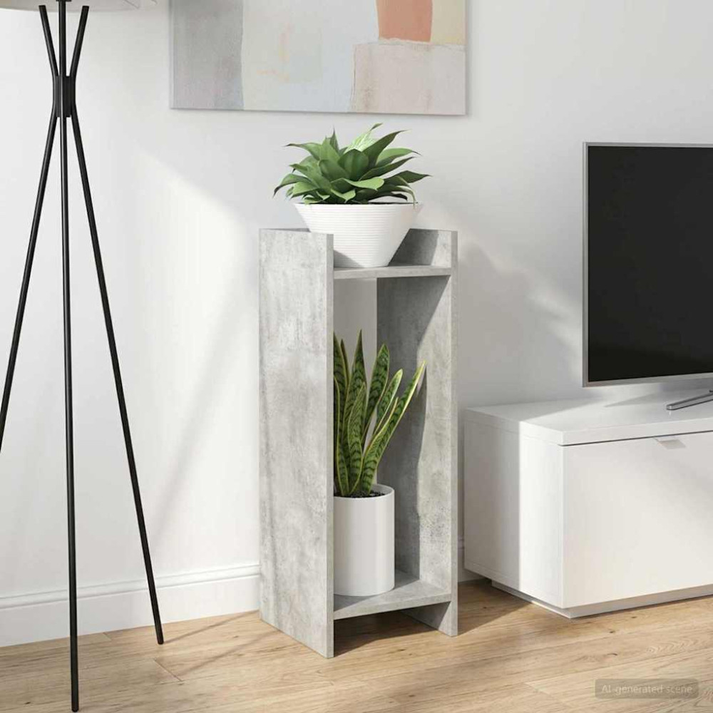 Produktbild för Växtställ BetongGrå 30 x 30 x 80 cm Konstruerat trä