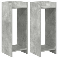 Produktbild för Växtställ 2 st BetongGrå 30 x 30 x 80 cm Konstruerat trä