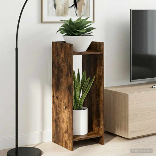 vidaXL Växtställ Rökt Ek 30 x 30 x 80 cm Konstruerat trä