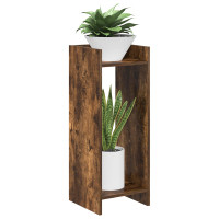 Produktbild för Växtställ Rökt Ek 30 x 30 x 80 cm Konstruerat trä