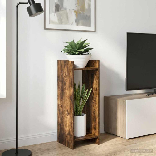 vidaXL Växtställ 2 st Rökt Ek 30 x 30 x 80 cm Konstruerat trä