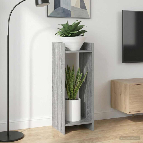 vidaXL Växtställ 2 st Grå Sonoma 30 x 30 x 80 cm Konstruerat trä