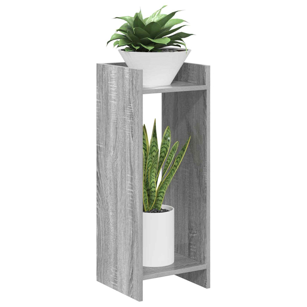 Produktbild för Växtställ 2 st Grå Sonoma 30 x 30 x 80 cm Konstruerat trä