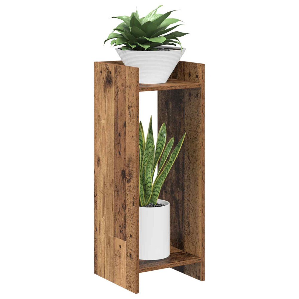 Produktbild för Växtställ Gammalt trä 30 x 30 x 80 cm Konstruerat trä