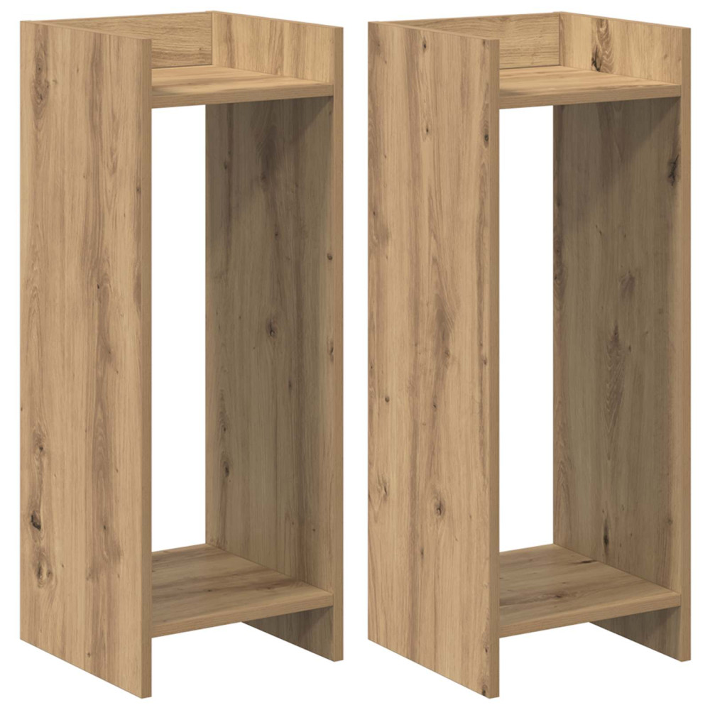 Produktbild för Växtställ 2 st Artisan Ek 30 x 30 x 80 cm Konstruerat trä