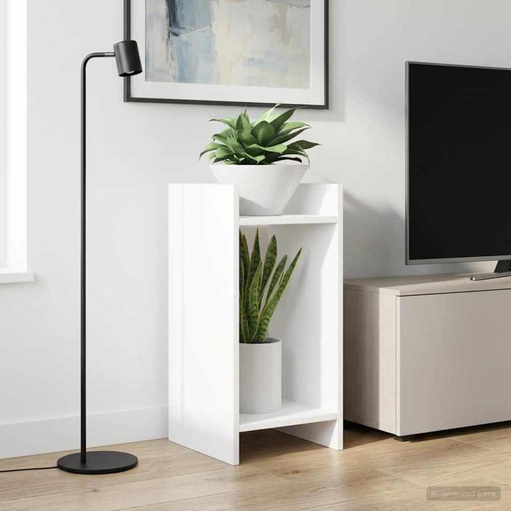 Produktbild för Växtställ Vit 30 x 30 x 60 cm Konstruerat trä