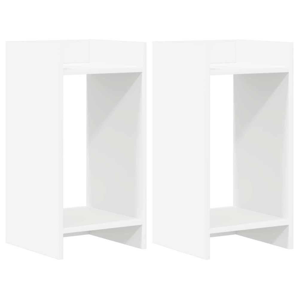 Produktbild för Växtställ 2 st Vit 30 x 30 x 60 cm Konstruerat trä