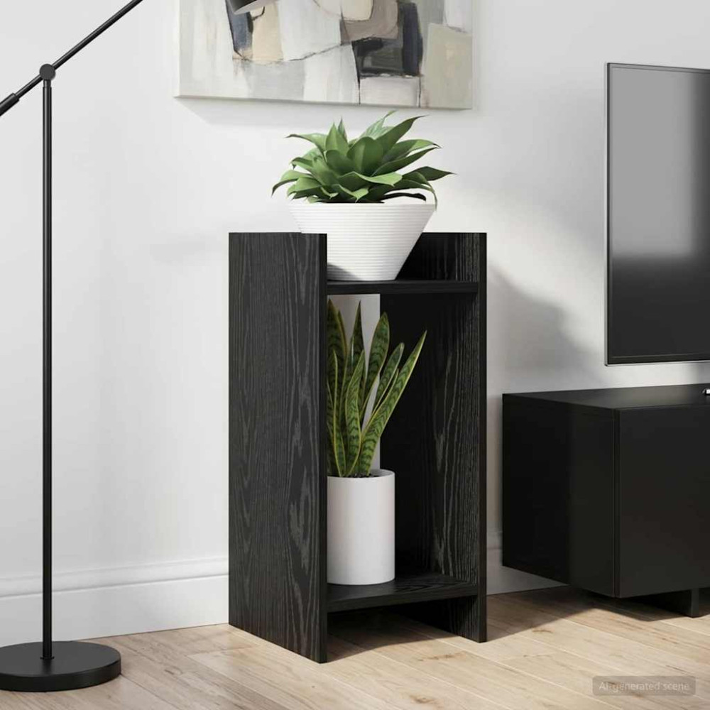 Produktbild för Växtställ Svart Ek 30 x 30 x 60 cm Konstruerat trä