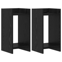 Produktbild för Växtställ Svart Ek 30 x 30 x 60 cm Konstruerat trä