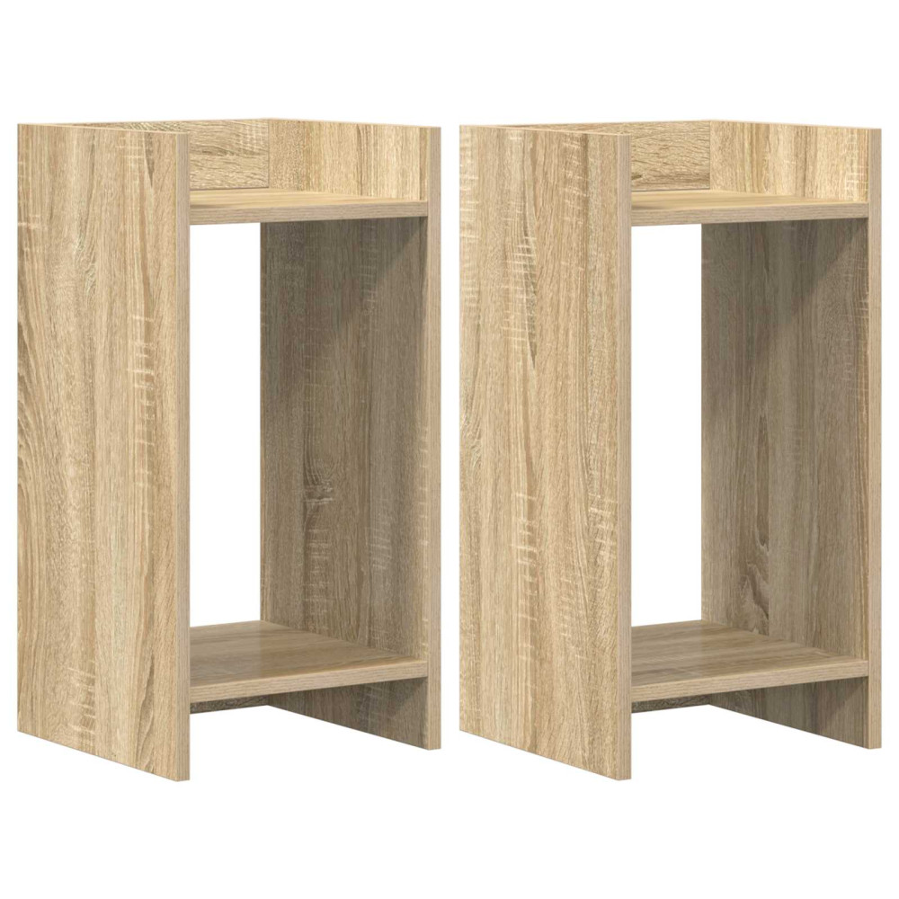Produktbild för Växtställ 2 st Sonoma-ek 30 x 30 x 60 cm Konstruerat trä