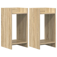 Produktbild för Växtställ 2 st Sonoma-ek 30 x 30 x 60 cm Konstruerat trä