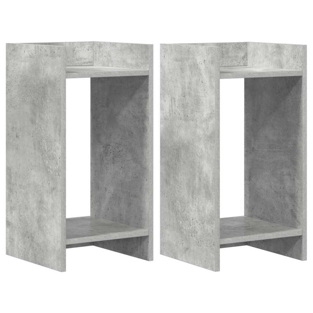 Produktbild för Växtställ 2 st BetongGrå 30 x 30 x 60 cm Konstruerat trä