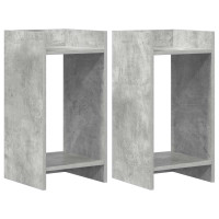 Produktbild för Växtställ 2 st BetongGrå 30 x 30 x 60 cm Konstruerat trä
