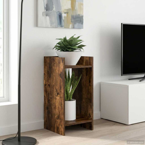 vidaXL Växtställ Rökt Ek 30 x 30 x 60 cm Konstruerat trä