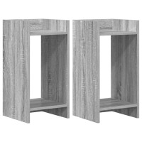 Produktbild för Växtställ 2 st Grå Sonoma 30 x 30 x 60 cm Konstruerat trä