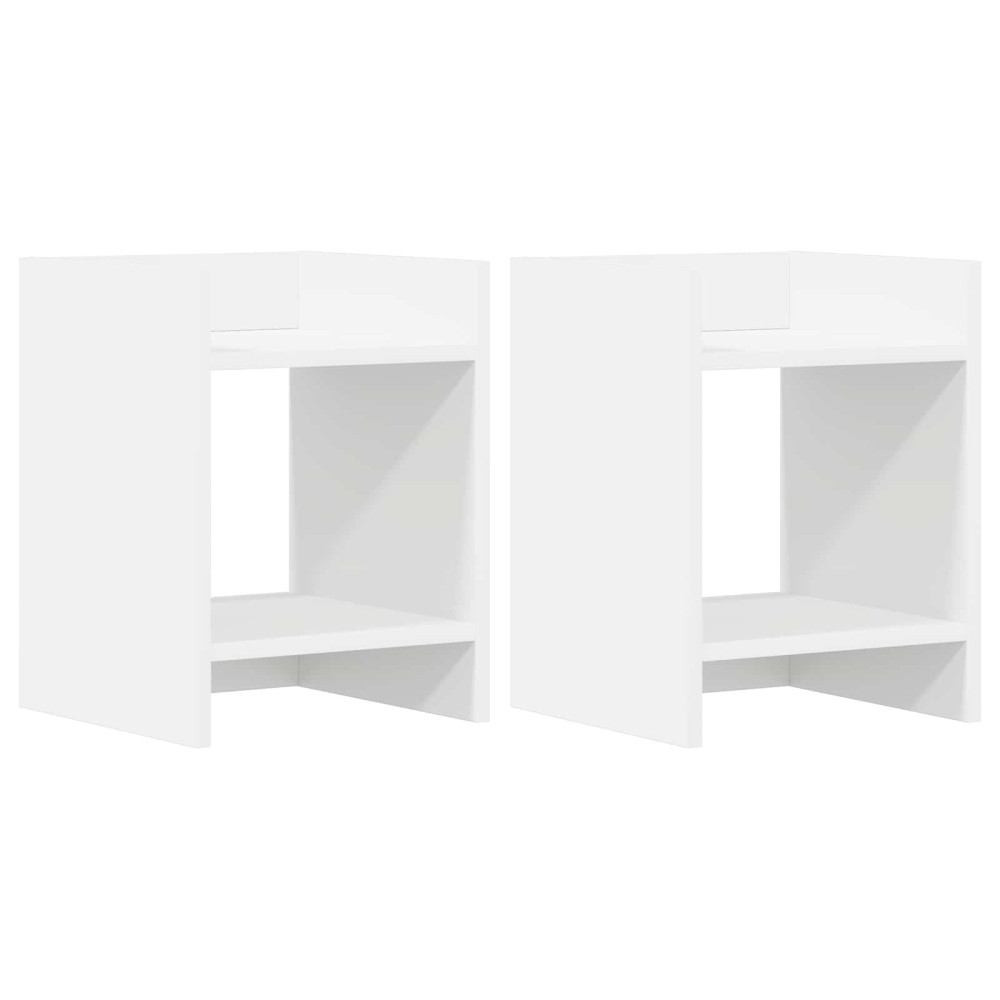Produktbild för Växtställ 2 st Vit 30 x 30 x 40 cm Konstruerat trä